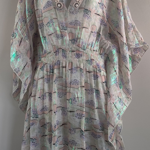 Free People/Anna Sui Iridescent Multicolor Swim Coverup - Picture 11 of 12